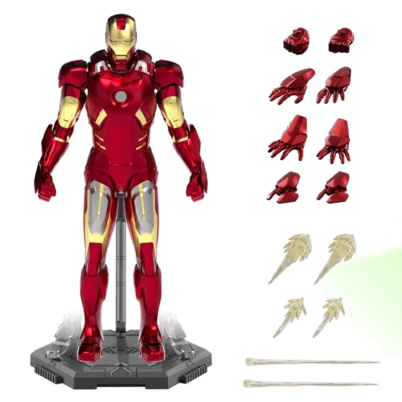 Fondjoy Original Iron Man 1/12 MK1 MK2 MK3 MK4 MK5 MK6 MK7 Assembled Marvel legends Tony Stark Action Figure Collect Toy Gift
