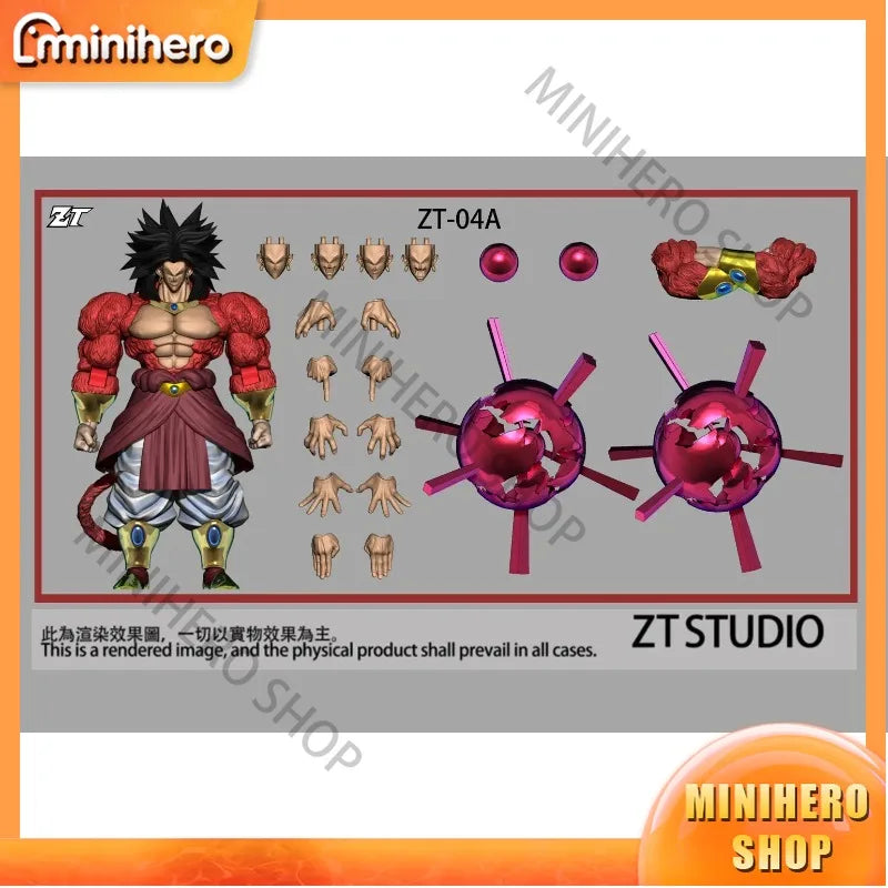【Pre-sale】ZT Studio ZT04 Dragon Ball Z SHF Super Saiyan SSJ4 Broly Normal Battle Damaged Anime Action Figures Toys Models PVC