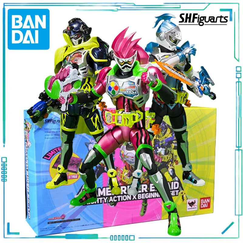 BANDAI Genuine S. H. Figuarts Series Movable Toys Kamen Rider Series Brave,Ex-Aid,Snipe Trio Movable Finished Product Model