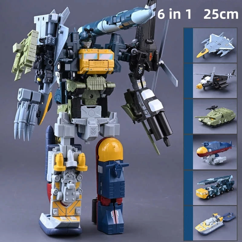 HAIZHIXING NEW 5 IN 1 Transformation Classic Devastator Model Toys G1 Robot Car Aircraft Tank Model Anime Action Figure Kids