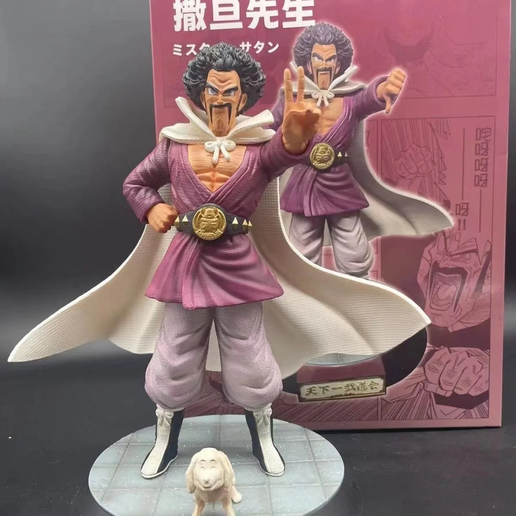 23 см Dragon Ball Z Мистър Сатана Фигура Херкулес Пръстен Име Марк PVC екшън фигурки GK Статуя Колекция Модел Играчки Подаръци