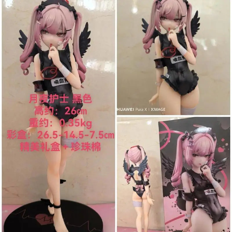 26cm Tsukuyomi Riko Trainee Nurse Bibi Buttons 1/6 Girls Toys Chinese Anime PVC Action Figure Toy Game Collection Model Doll