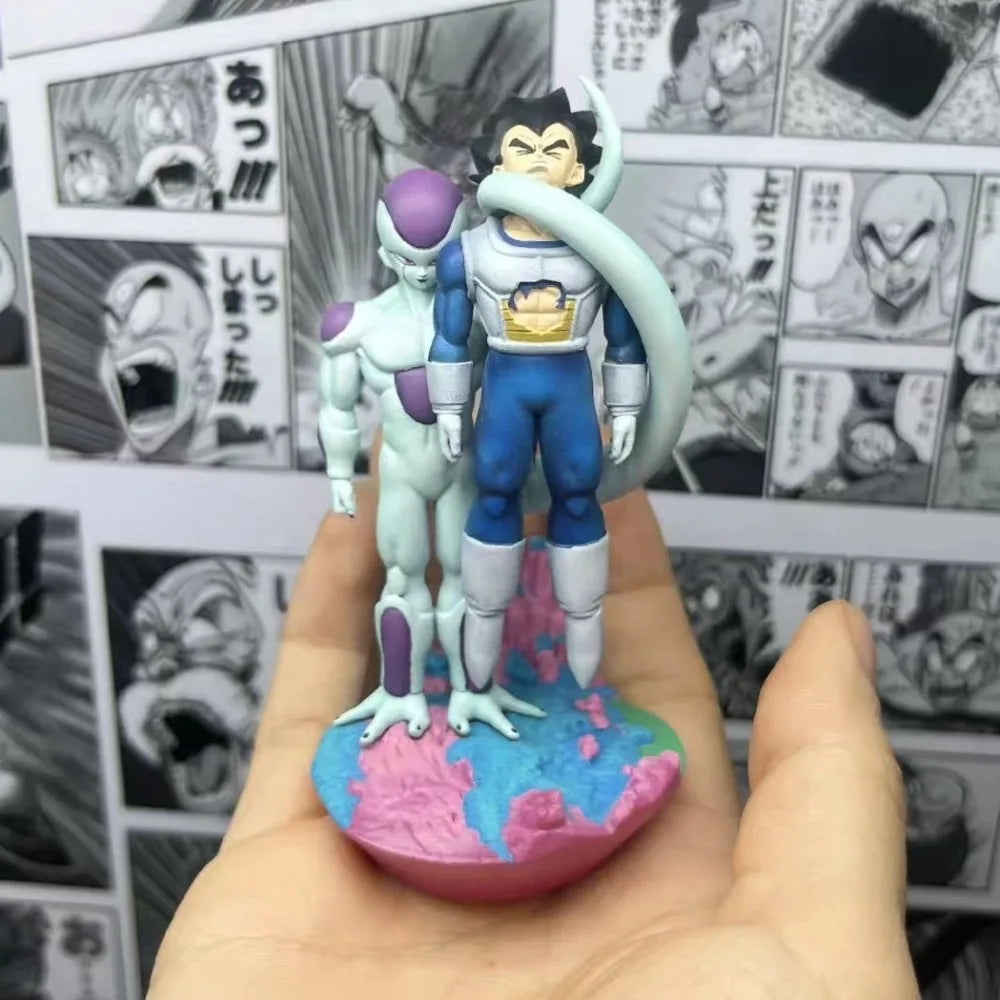 9,5 cm/3,74 Zoll Anime Dragon Ball Figur Frieza und Vegeta Actionfiguren PVC Statue Desktop Ornamen Sammlung Modell Spielzeug Geschenke