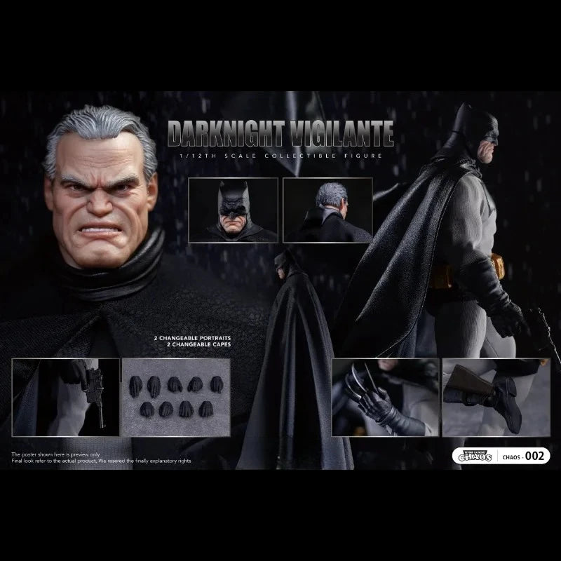 In Stock 100% Original Vigilante Batman Black 1/12 CHAOS 002 Character Model Toy Gift Collection