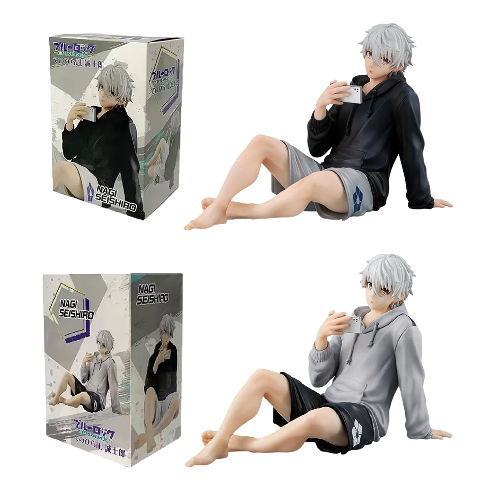 BLUE LOCK Action Figures Nagi Seishiro Anime Figure Sitting Figurine PVC Collectible Model Kids Doll Toys Gifts