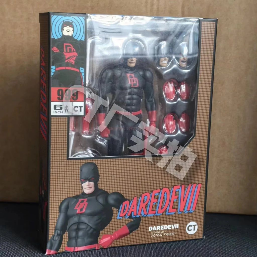 CT Factory MAFEX Style Marvel Daredevil Black Suit Action Figure Comic Version Fully Articulated Model for Adult Comic Fans