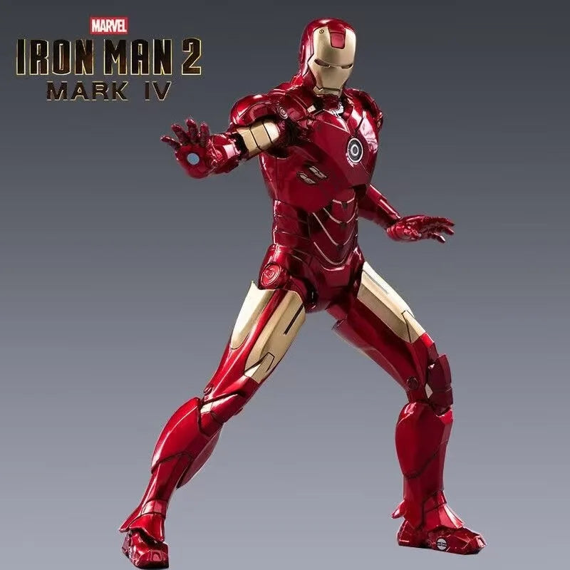 Original Avengers ZD Toy Iron Man Mark3 MK6 MK85 Action Figure LED Light Version Collectible Model Toy For Kids Adults