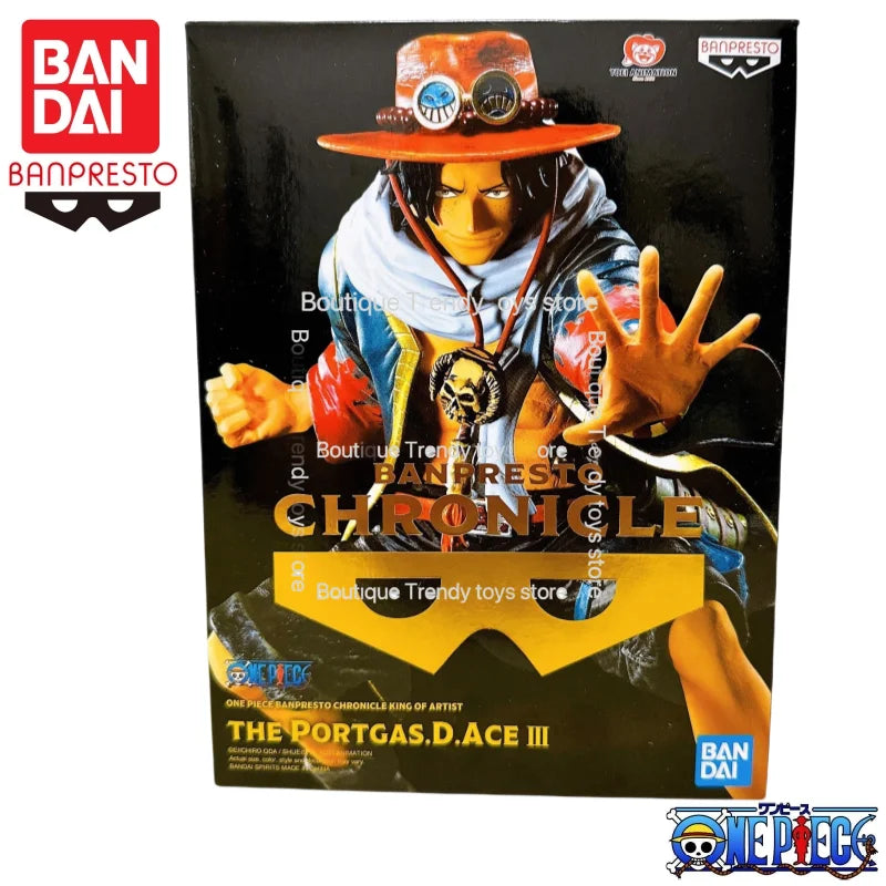 In Stock Bandai Original Banpresto One Piece Portgas D Ace Action Figure Model Doll Brand New Boxed Anime Characters Toys Garage