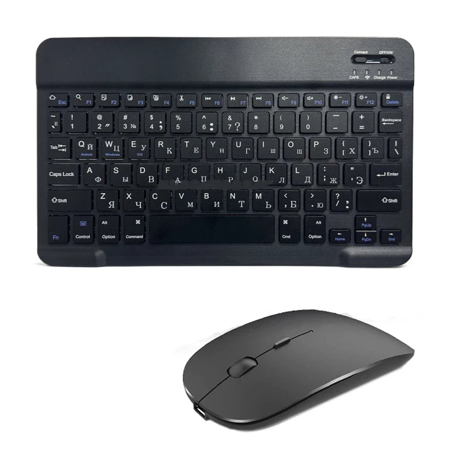 Spanisch Französisch Bluetooth Drahtlose Tastatur Azerty Russische Für iPad Mac PC Tablet Handy Laptop Und Maus Mini Mit N Gamer