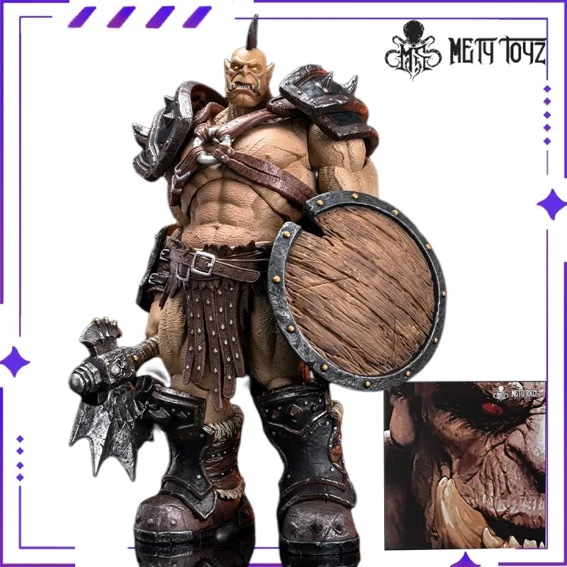 New MetyToys Original Limited Edition Warcraft Mercenary Squad Frost Throat Blood Skull Mobile Orc Model Toy HandmadeGiftcollect