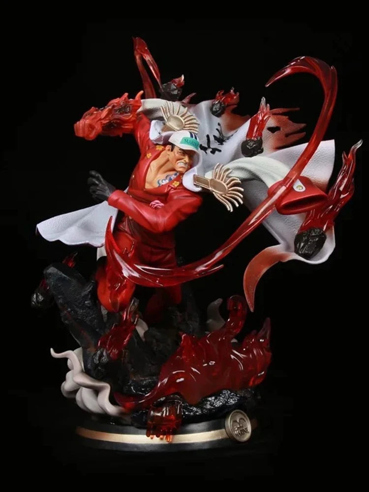 38cm One Piece Anime Figures Sakazuki Admiral Of The Navy Headquarters Model Can Emit Light Desktop Decoration Collection Gift