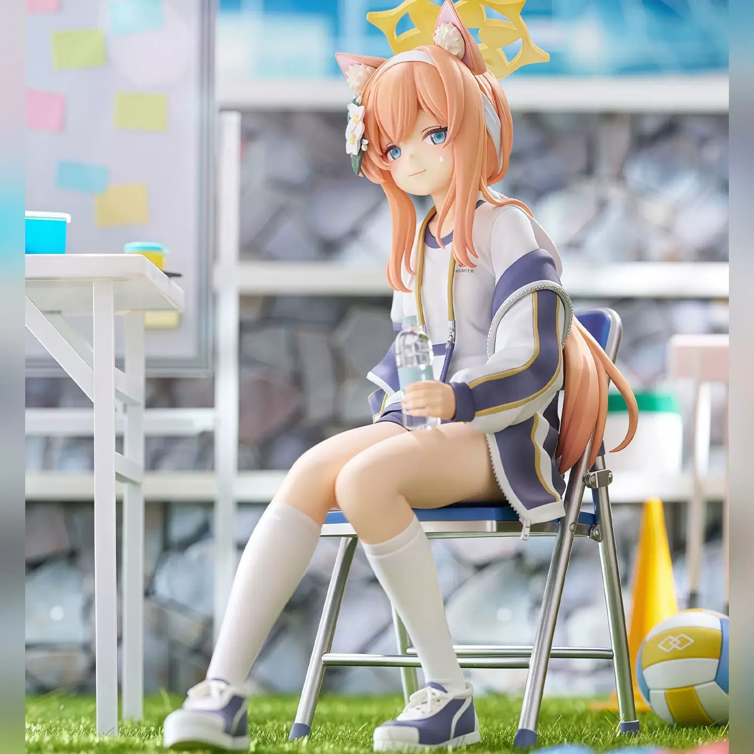 Anime Blue Archive Gymnastics Uniform Girl Iochi Mari Figures Model Toy Static Statue Action Figures Office Desk Ornament Gift