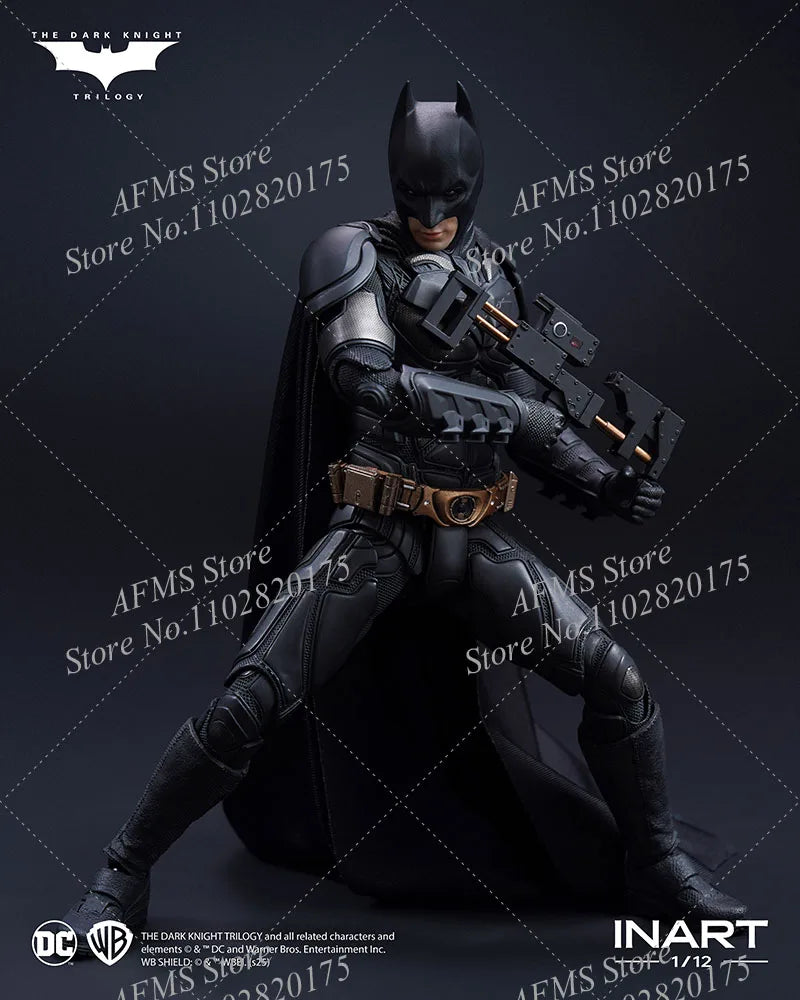 INART 1/12 Men Soldier Bat Hero Christian Bale The Dark Knight Rises Eternal Fight Hero 6Inch Action Figure Model Collection