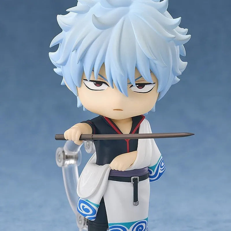 10CM GINTAMA Q version Sakata Gintoki Articulated Action Figures Doll Model Kit Joint Mobile Desktop Ornament Otaku Toys Gifts