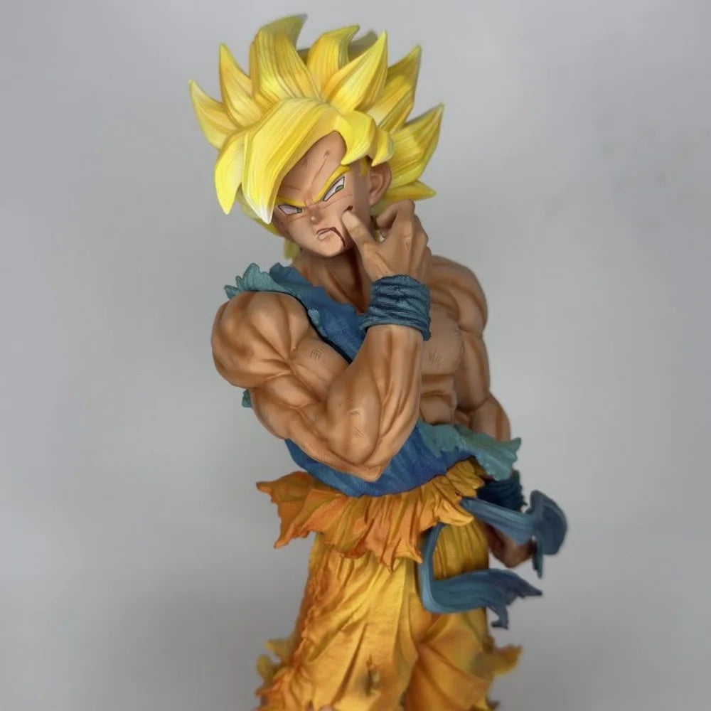 ZW Studio Dragon Ball Z Son Goku Figure With Base Super Saiyan 38cm/14.96inch Pvc Action Figures Collection Model Toys Gifts