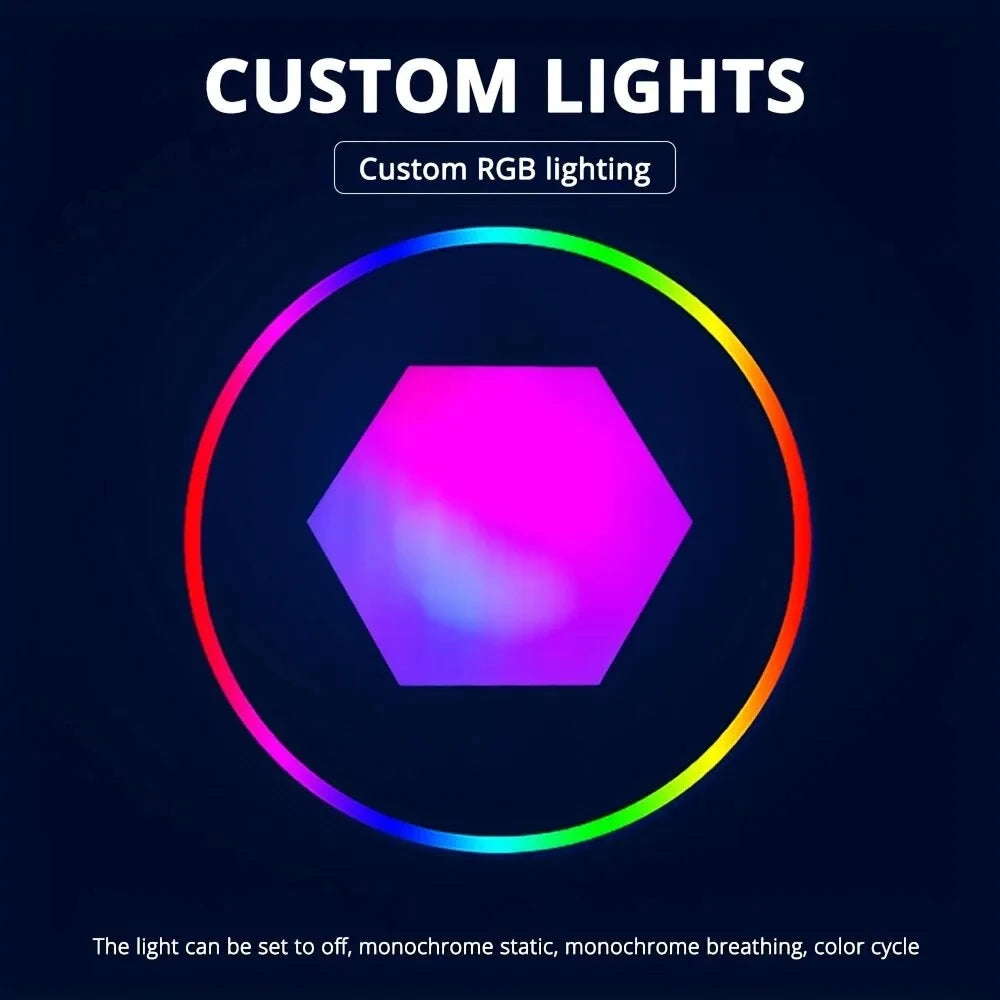 RGB Hexagonal Wall Light LED Color Changing Environment Night Light DYI Shape Music Rhythm APP Game Room Bedroom Intelligent