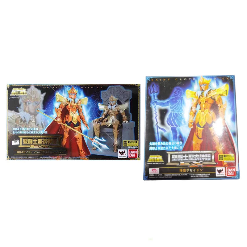 BANDAI in stock Saint Cloth Myth EX Neptune Poseidon Deluxe Throne Set Character Model Toy Gift Collection Action Figure Toy