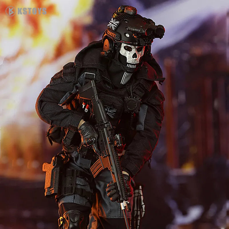 New 1/6 Scale Night Battle Ghost SAS Military Soldier Articulated Action Figure Collectible Model Doll KS21001