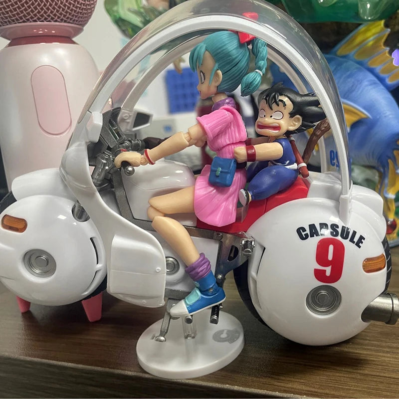 18см SHF Dragon Ball Фигурки Bulma's Motorcycle Hoipoi Capsule No. 9 Екшън фигурка PVC колекция Bulma Goku Фигурка Модел играчки