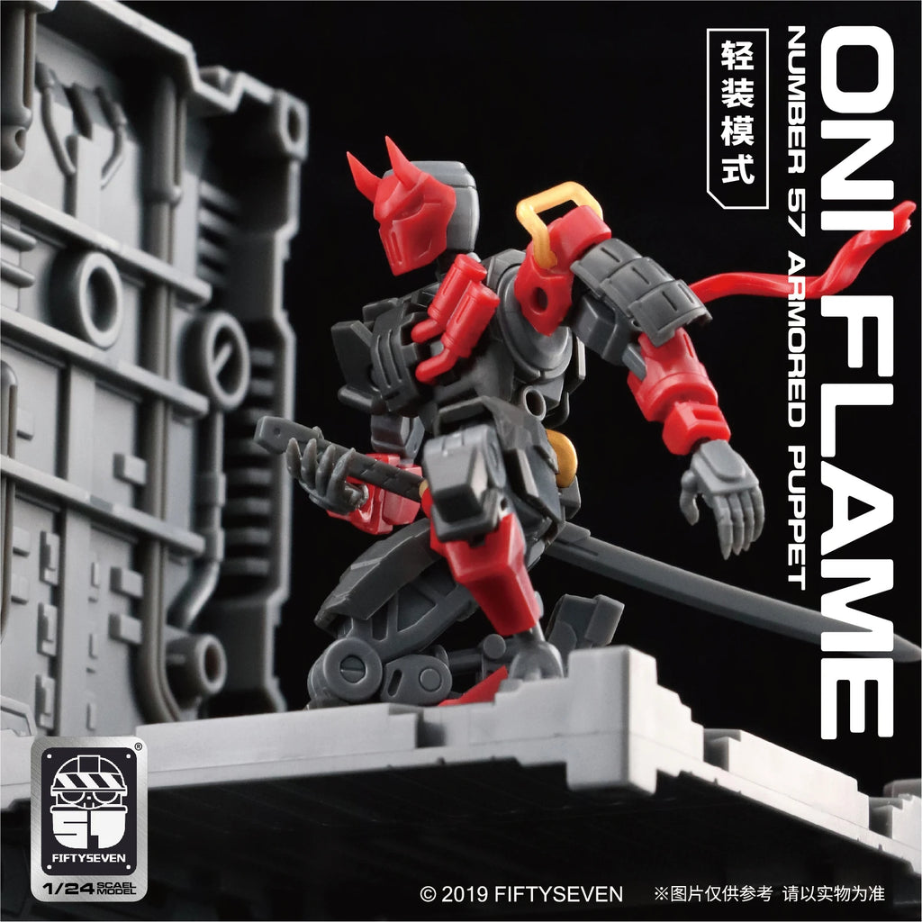Fiftyseven Number 57 No 57 Armored Puppet Oni Flame With Transparent Armor 1/24 Sale Assembly Model Action Figure Gift