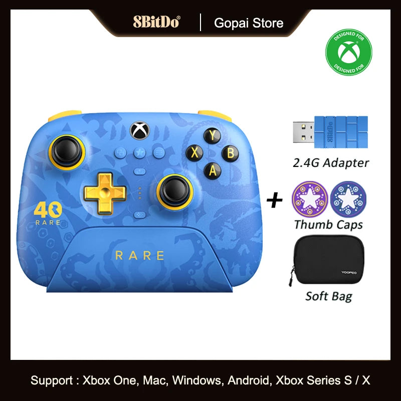 8BitDo Ultimate-3-Mode-Controller – Seltene 40th Anniversary Edition für Xbox Series X|S &amp; Xbox One, Apple, Windows PC &amp; Android