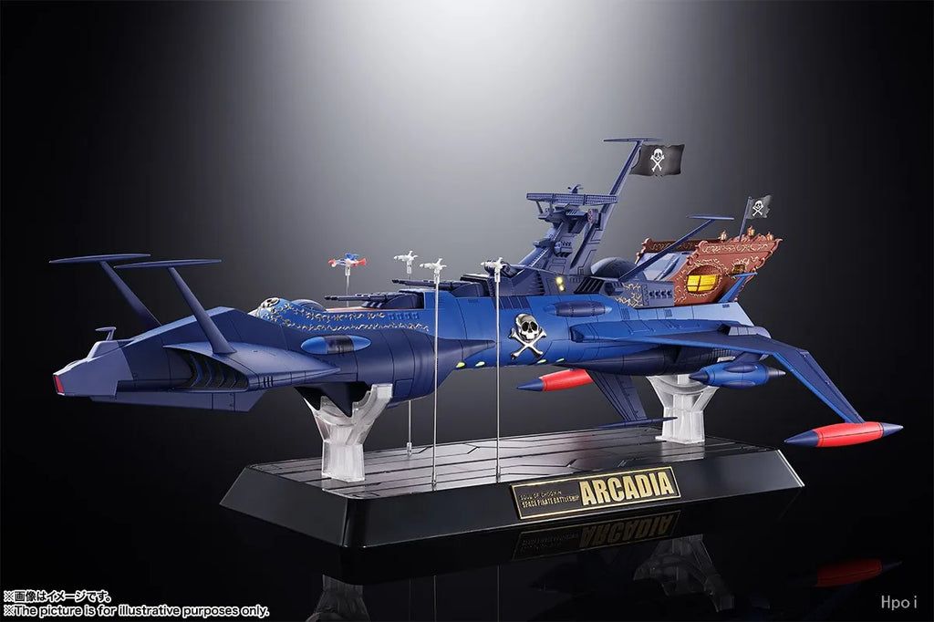 【MT】Original BANDAI SPIRITS Soul of Chogokin GX-93 Space Pirate Captain Harlock DeathShadow Action Figure Toy Model Collection