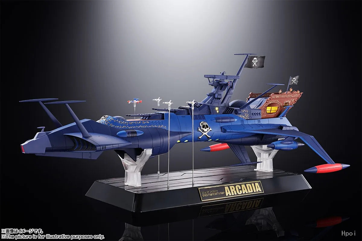 【MT】Original BANDAI SPIRITS Soul of Chogokin GX-93 Space Pirate Captain Harlock DeathShadow Action Figure Toy Model Collection