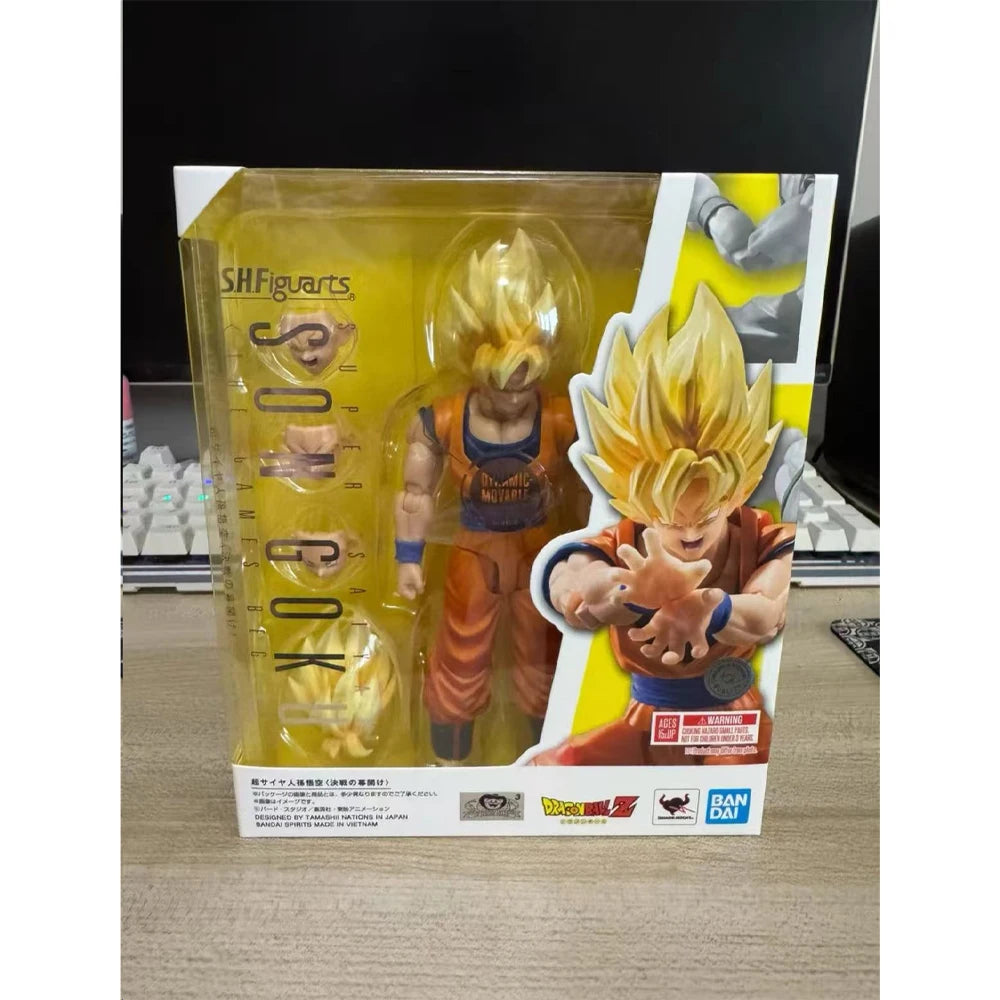 100% Authentic In Stock Bandai S.H.Figuarts Dragon Ball Z Super Saiyan Goku (Battle Opening) Action Figure Collection Model Toy