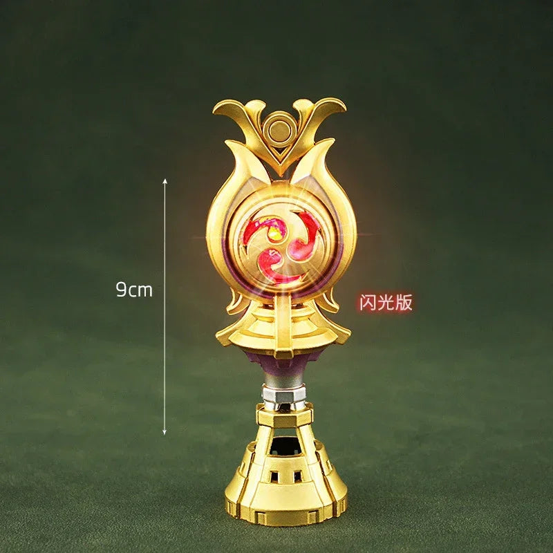 9cm Genshin Impact Game Peripherals Beelzeb Electro Gnosis cute Anime Figurine Anime Colectibles Glitter Weapon Kids Gift Toy