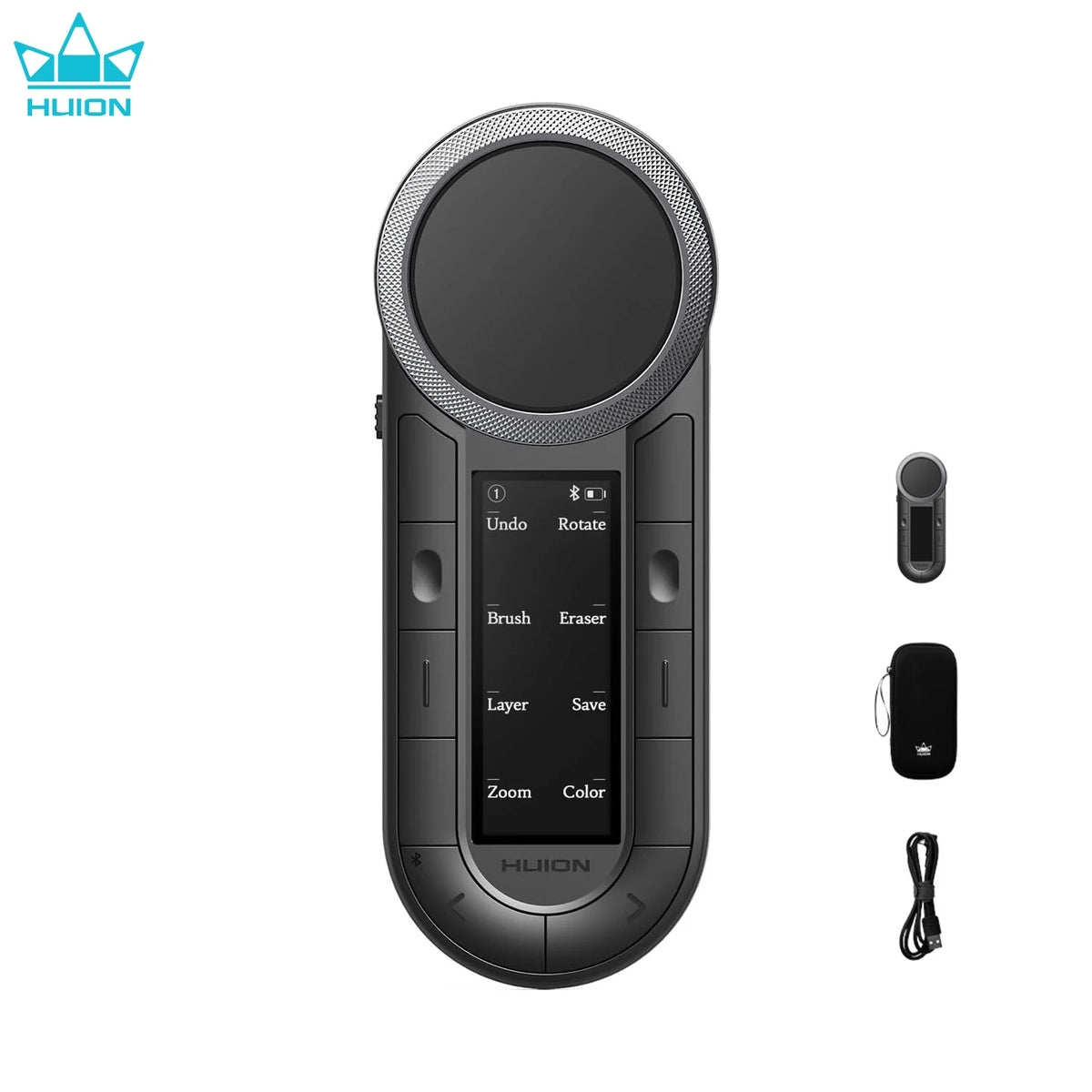 Huion Controller Huion Mini Keyboard Keydial Remote K40 with Dual-channel Bluetooth Wir ...