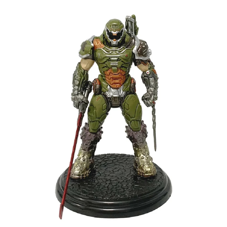 21CM Doom Slayer Eternal Action Figure Collection Model Statue Anime Destroy Hunter Akam  Figurine Desktop Ornament Pvc Toy Gift