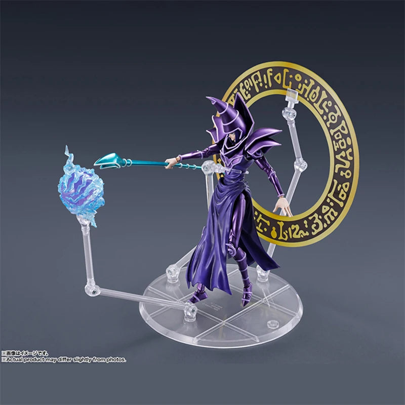 Bandai Authentic Yu Gi Oh Anime Figure SHM Black Magician High Poseability Collectibles Action Figures Toys For Boys Gift