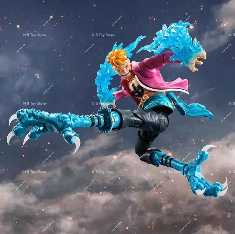 Bandai SHF Souls Limited Edition One Piece Marco Mariford Figure Action Decoration Child Toy Collectable Doll Mobile Gifts