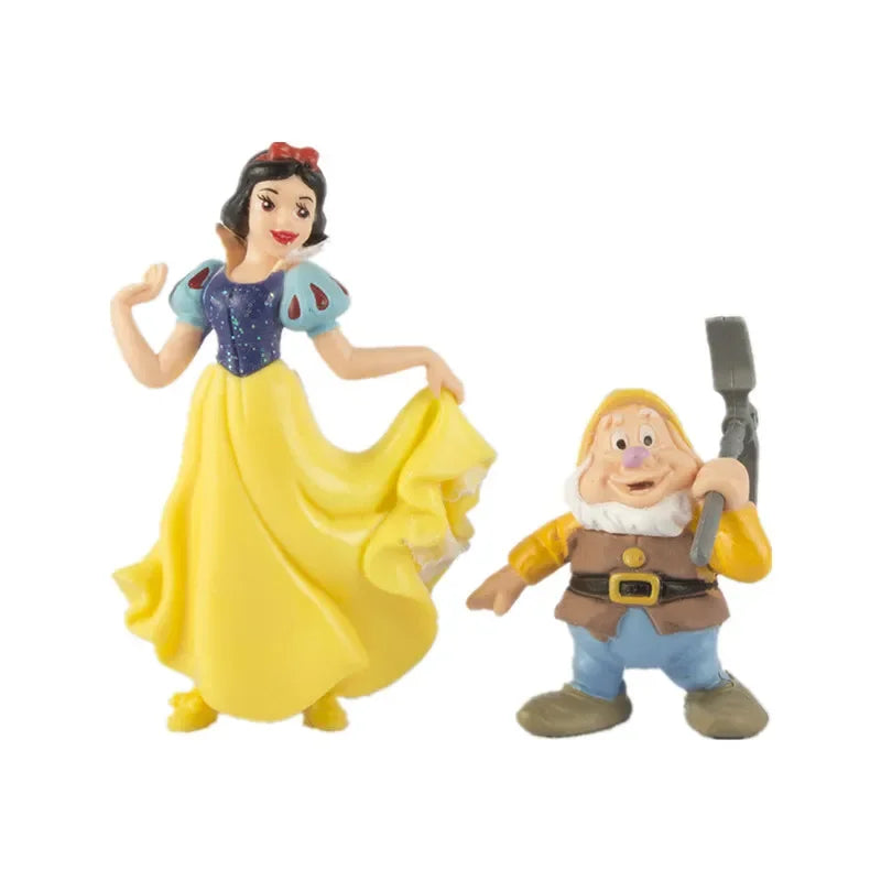 New Disney Princess Q Vesion Snow White and The Seven Dwarfs Figure Toy Model Dolls Gift for Children Hot Fashion Decor