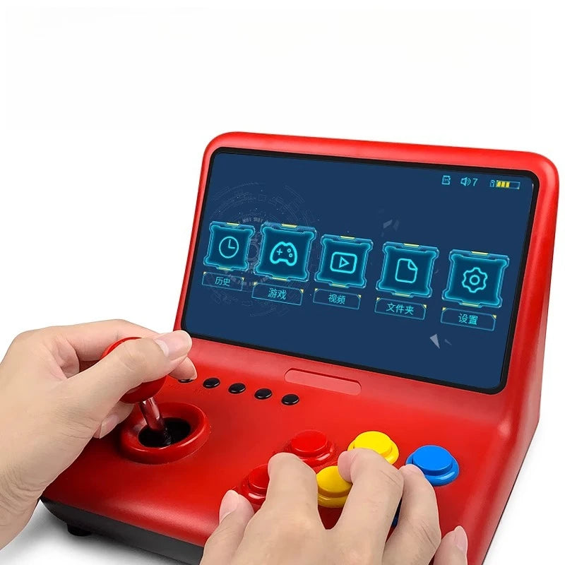 10-Zoll-Desktop-Mini-Joystick-Handheld-Konsole mit Retro- und Nostalgie-Design Hochauflösende 9-Zoll-IPS-Arcade-Spielkonsole
