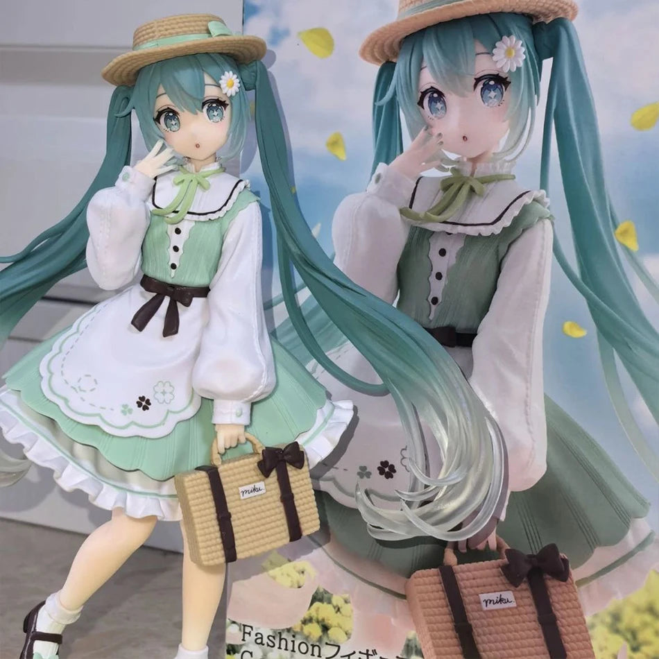 20CM Original Taito Fashion Hatsune Miku Country Anime Figure Toys Action Figurine PVC Model Collection Doll Birthday Gifts