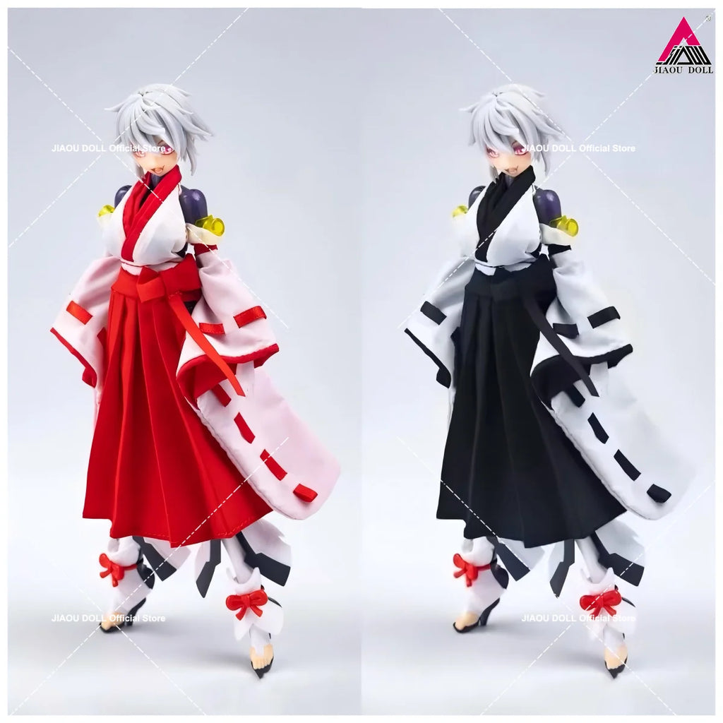 C013 1/12 Scale Girl Kimono Witch Uniform Backless Vest Tops Pleated Skirt For 6Inch Female Soldier Action Figure Body Dolls