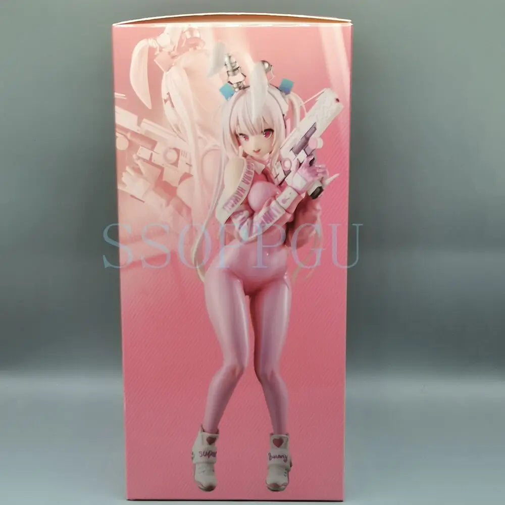 Pink Super Bunny Girl Figure Hobby Sakura DDUCK KONG 25cm Anime PVC Action Figure Toy Super Bunny Statue Collection Model Doll