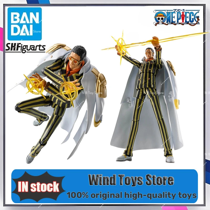 100% Original Bandai ONE PIECE S.H.Figuarts SHF Borsalino Future Island Egghead Action Figure Anime Gift Collector's Model Toy