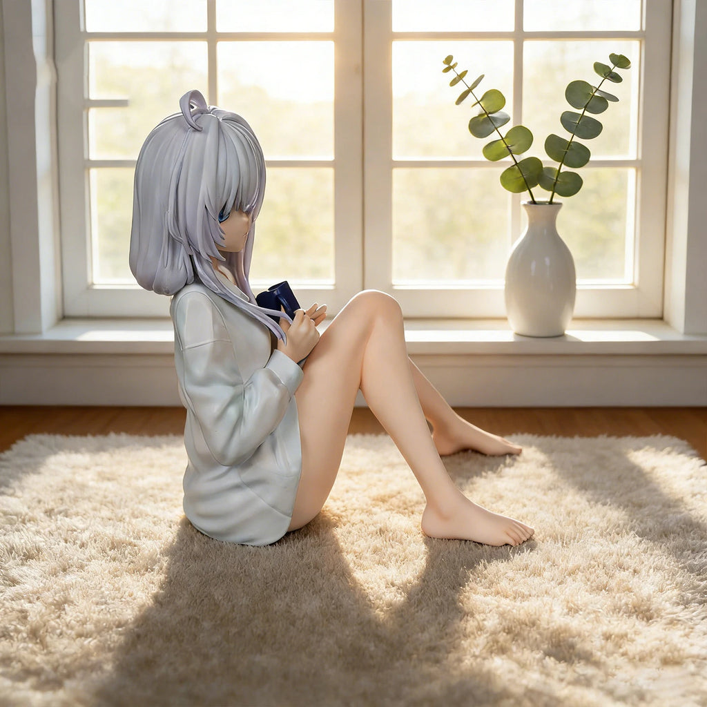 Hot The Journey Of Elaina Elaina Sitting In Pajamas Anime Girl Figure 11cm Model Statue Collection Desktop Decoration Toys