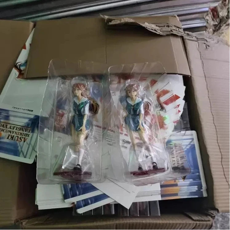 2025 New 23CM Anime EVA GK Asuka Langley Soryu school uniform Kawaii PVC Tabletop Decorations Action Figures Doll Model Toy Gift