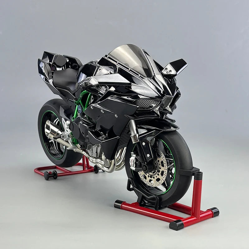 Spray 1:6 Kavvasaki Racing Ninja 500 H2R Motorcycle Simulation Sound Light   Fast And Furious Kid Gift Collection  value Display