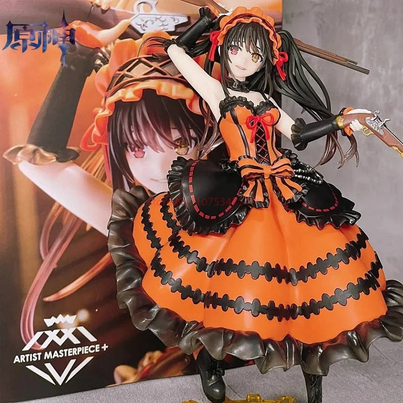 Original Genuine Taito Date A Live 21cm Tokisaki Kurumi Pvc Action Figure Collection Model Ornament Doll Trend Toys Gifts