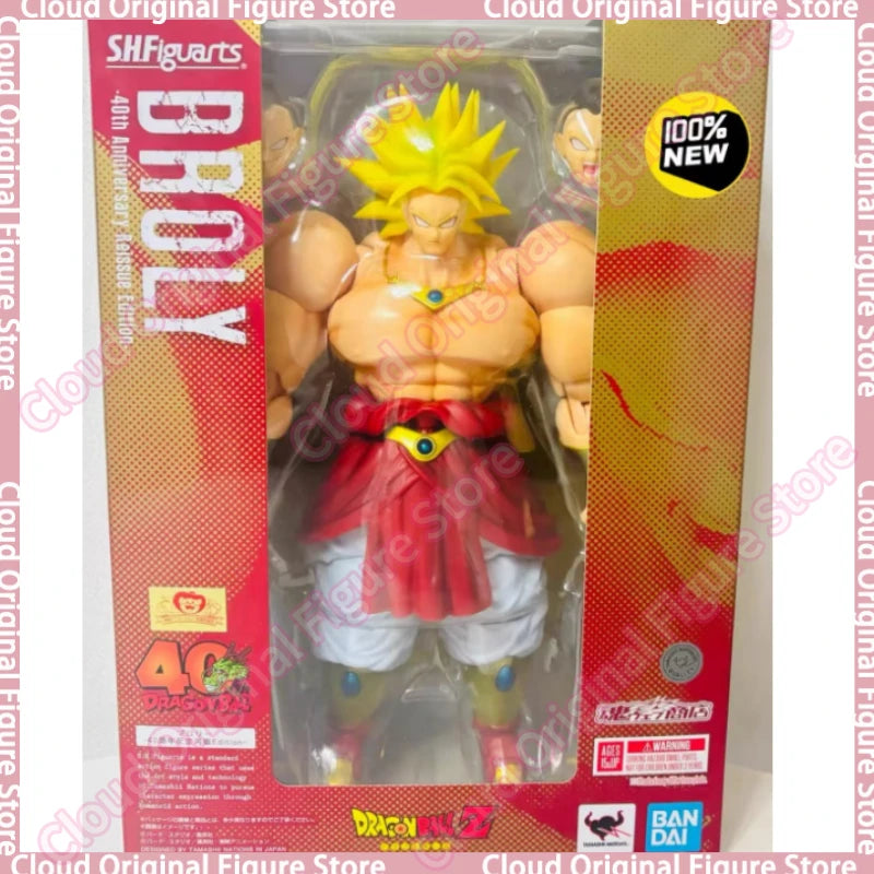 In Stock 100% Original Bandai S.H.Figuarts Broly 40th Anime PVC 22cm Action Figure Collectible Model Toys Decoration