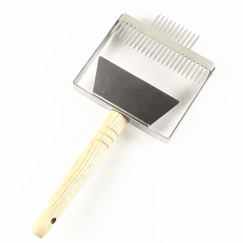 100 Pieces Stainless Steel Uncapping Fork with 23 Needles Beekeeping Tool Widening Scraper for Honeycomb Apicultura Equipment