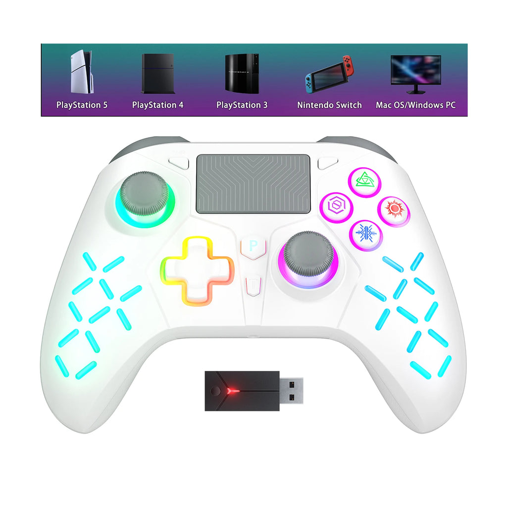 Gamepad For Ps5/Ps4 Console - P5 Wireless Controller, Dual Vibration Hall Effect, With Turbo Touchpad, Gaming Remote Accessories