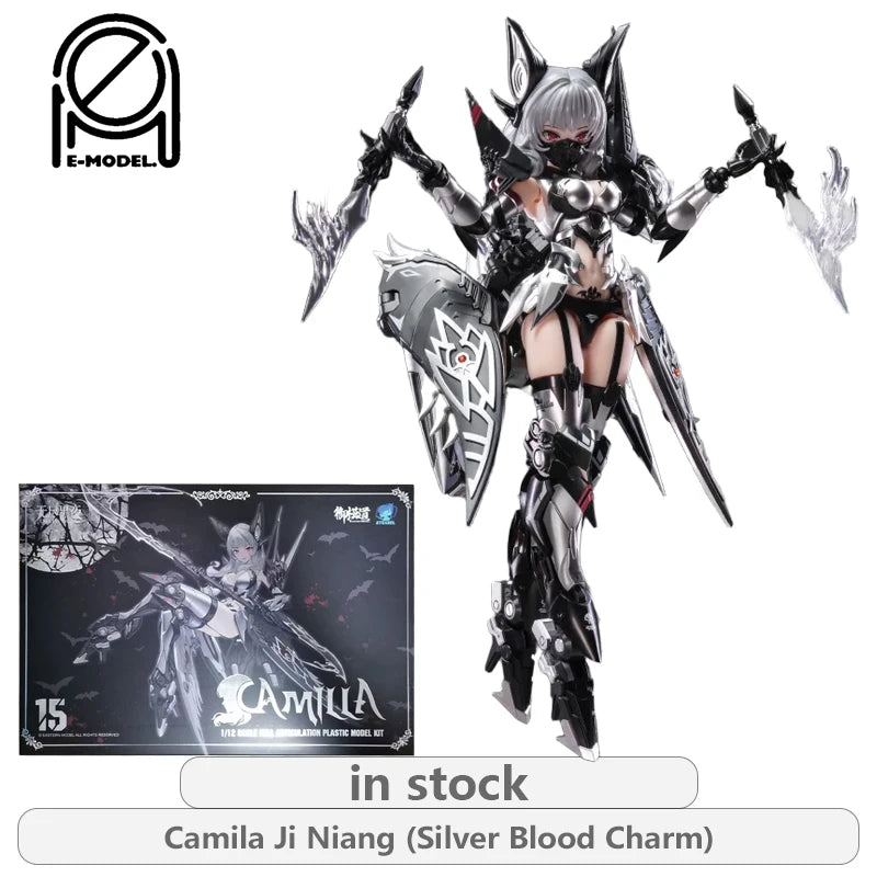 E-Model Principle Original Discworld Noir Mecha Girl Series Camila Ji Niang\Fenrir Anime Action Figure Assembly Model Toys