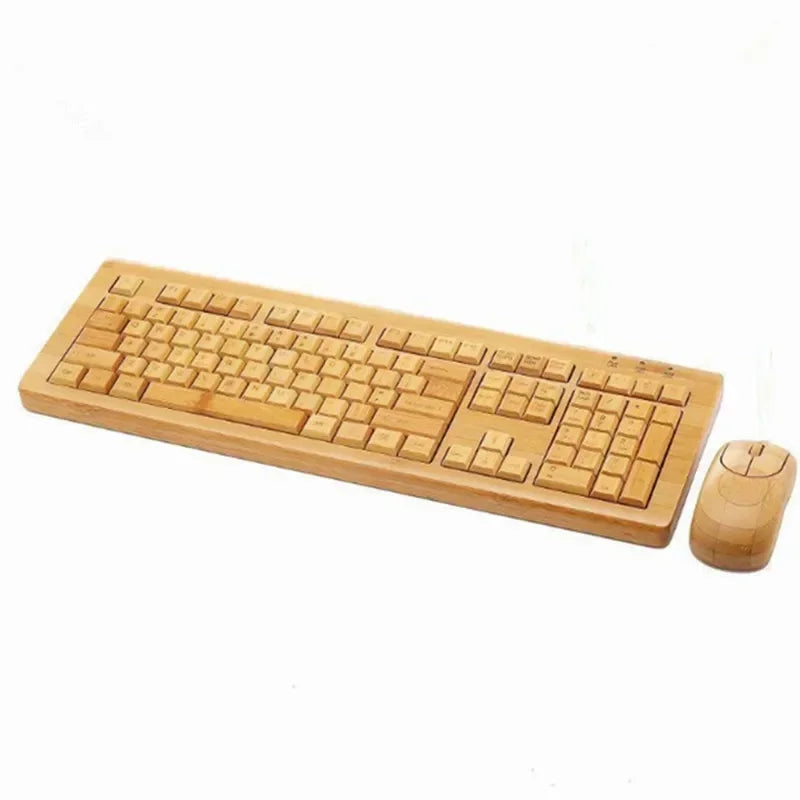 Best selling Wooden keyboard and mouse,Wired Bamboo Keyboard and mouse, Bamboo Wireless Computer Keyboard