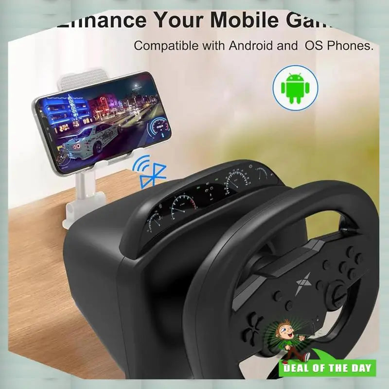 24-Hour Delivery Vibration Control Steering Wheel For Racing Games Simulated Pedals For Switch/PC PS4/PS3 Ios Android Phones