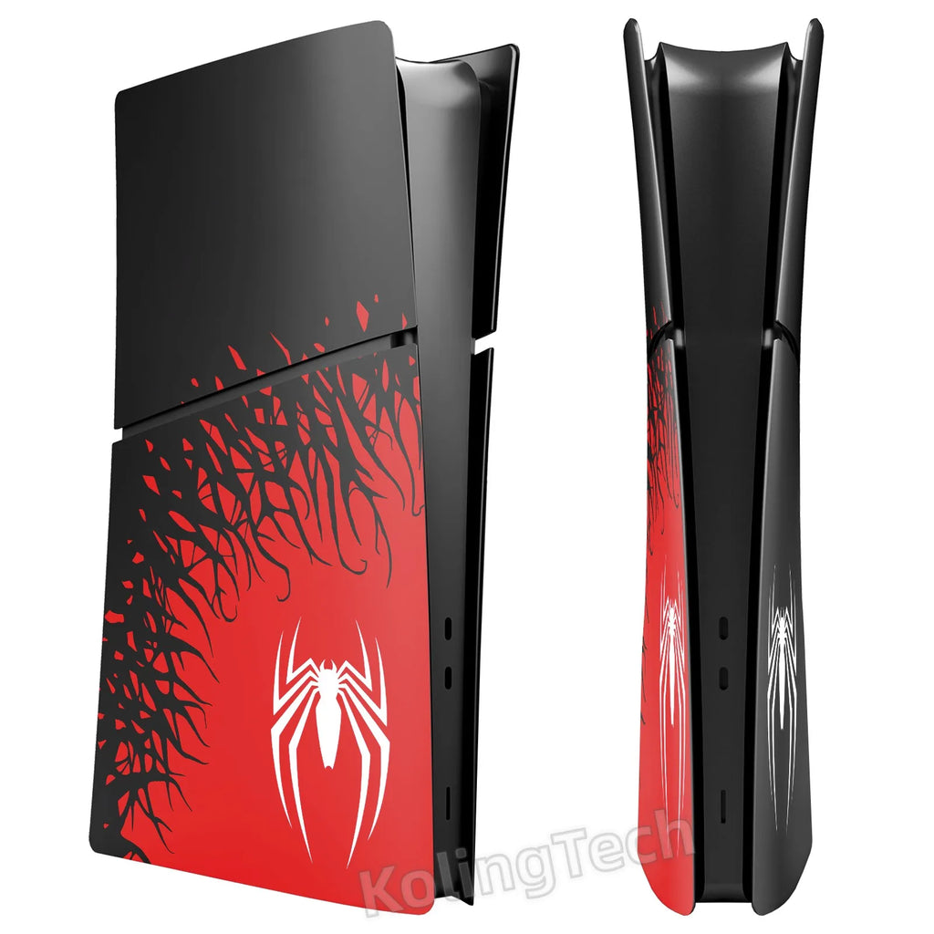 Premium ABS Replacement Shell Accessories for PS5 Slim Protective Cover Hard Faceplate Fit for Playstation 5 Slim Spider Version